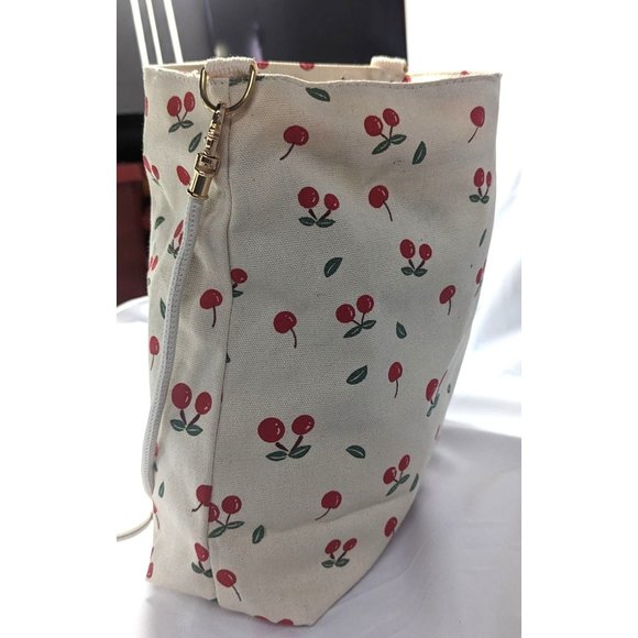 JIASHIQING Chery Pattern Canvas Tote Bag - Picture 4 of 8